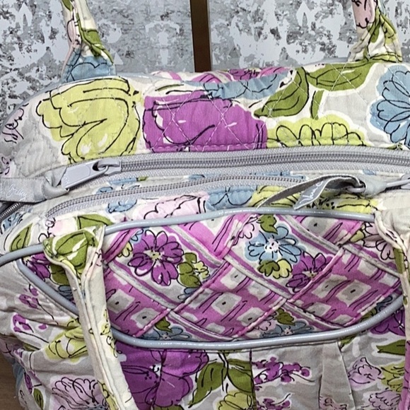 Vera Bradley Grey and Pink Small Tote - Picture 3 of 13